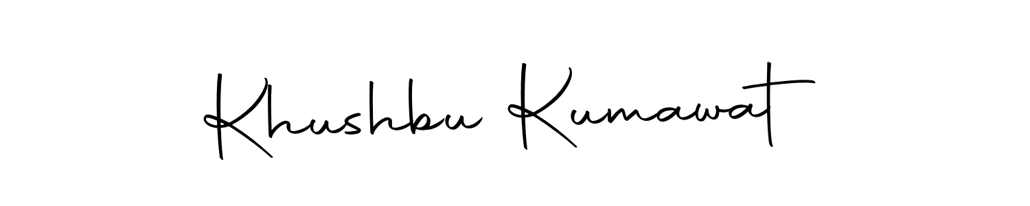 Make a short Khushbu Kumawat signature style. Manage your documents anywhere anytime using Autography-DOLnW. Create and add eSignatures, submit forms, share and send files easily. Khushbu Kumawat signature style 10 images and pictures png