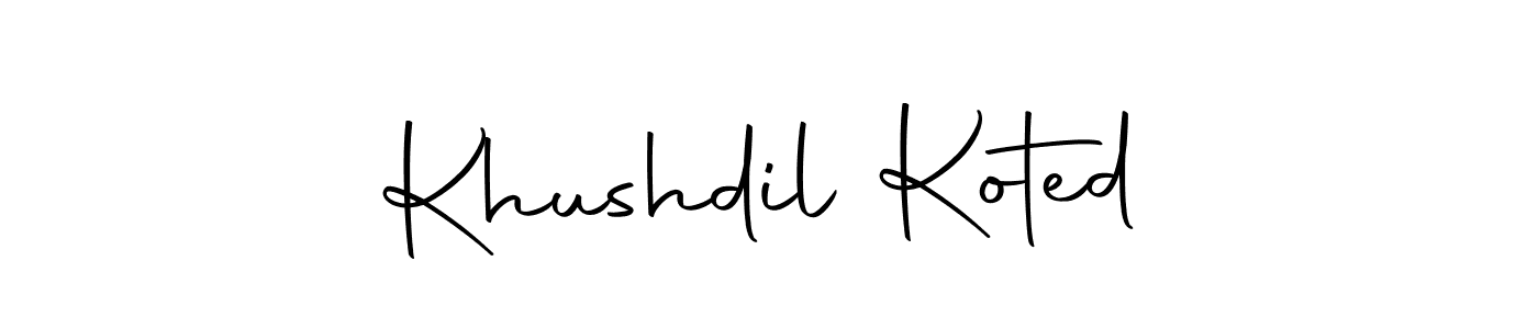 Similarly Autography-DOLnW is the best handwritten signature design. Signature creator online .You can use it as an online autograph creator for name Khushdil Koted. Khushdil Koted signature style 10 images and pictures png