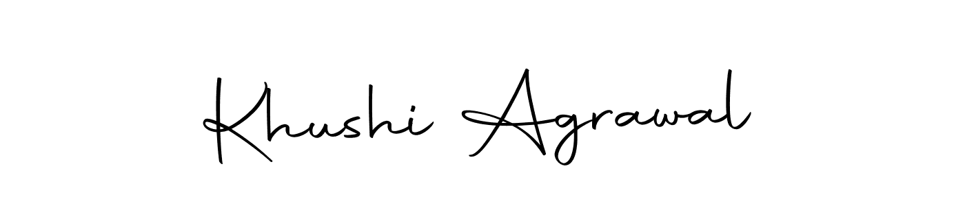 Make a beautiful signature design for name Khushi Agrawal. With this signature (Autography-DOLnW) style, you can create a handwritten signature for free. Khushi Agrawal signature style 10 images and pictures png