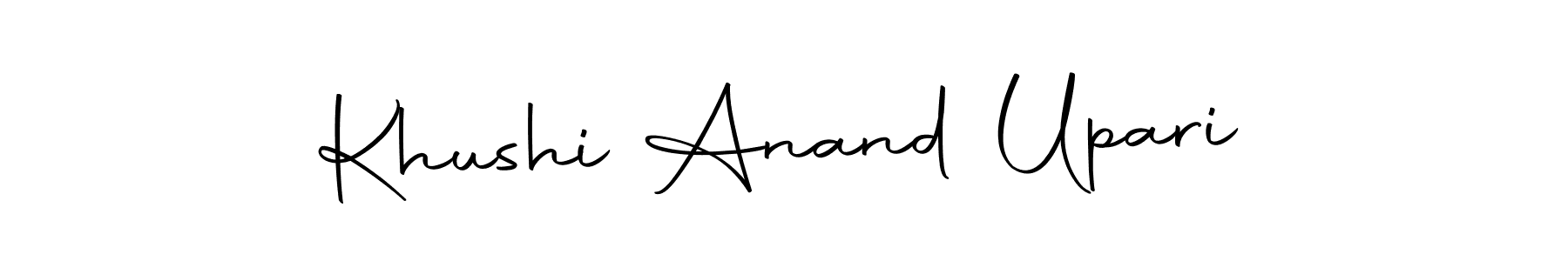 Make a beautiful signature design for name Khushi Anand Upari. Use this online signature maker to create a handwritten signature for free. Khushi Anand Upari signature style 10 images and pictures png