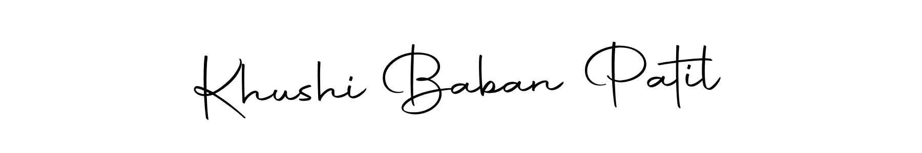 Design your own signature with our free online signature maker. With this signature software, you can create a handwritten (Autography-DOLnW) signature for name Khushi Baban Patil. Khushi Baban Patil signature style 10 images and pictures png