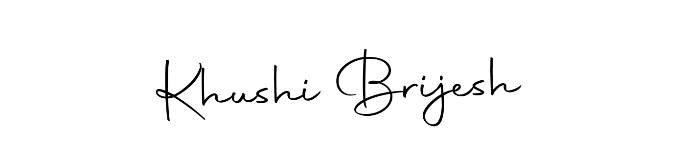 Khushi Brijesh stylish signature style. Best Handwritten Sign (Autography-DOLnW) for my name. Handwritten Signature Collection Ideas for my name Khushi Brijesh. Khushi Brijesh signature style 10 images and pictures png