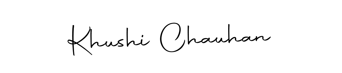 Use a signature maker to create a handwritten signature online. With this signature software, you can design (Autography-DOLnW) your own signature for name Khushi Chauhan. Khushi Chauhan signature style 10 images and pictures png