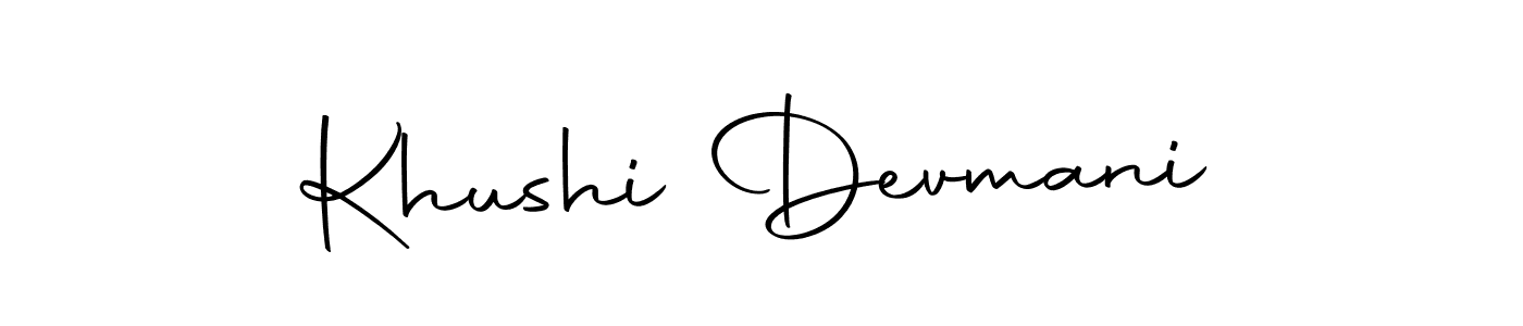 Make a beautiful signature design for name Khushi Devmani. Use this online signature maker to create a handwritten signature for free. Khushi Devmani signature style 10 images and pictures png