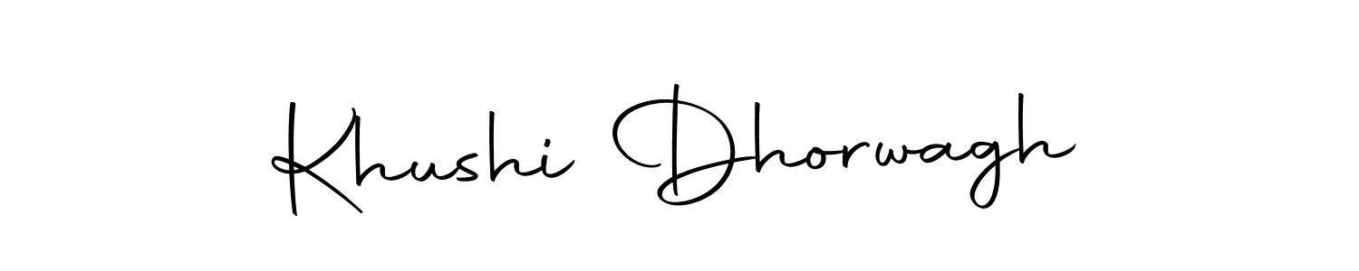 Use a signature maker to create a handwritten signature online. With this signature software, you can design (Autography-DOLnW) your own signature for name Khushi Dhorwagh. Khushi Dhorwagh signature style 10 images and pictures png
