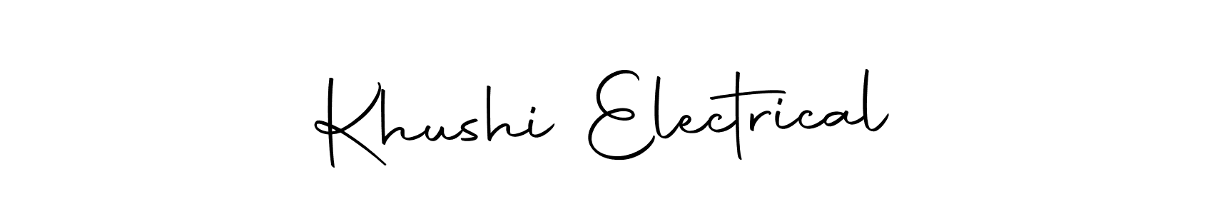 Make a beautiful signature design for name Khushi Electrical. Use this online signature maker to create a handwritten signature for free. Khushi Electrical signature style 10 images and pictures png