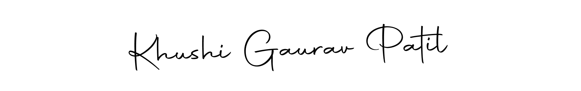 The best way (Autography-DOLnW) to make a short signature is to pick only two or three words in your name. The name Khushi Gaurav Patil include a total of six letters. For converting this name. Khushi Gaurav Patil signature style 10 images and pictures png