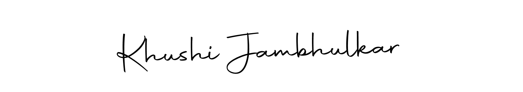 Autography-DOLnW is a professional signature style that is perfect for those who want to add a touch of class to their signature. It is also a great choice for those who want to make their signature more unique. Get Khushi Jambhulkar name to fancy signature for free. Khushi Jambhulkar signature style 10 images and pictures png