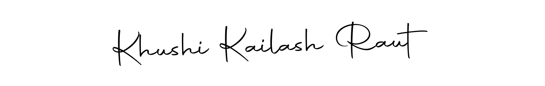 How to make Khushi Kailash Raut signature? Autography-DOLnW is a professional autograph style. Create handwritten signature for Khushi Kailash Raut name. Khushi Kailash Raut signature style 10 images and pictures png