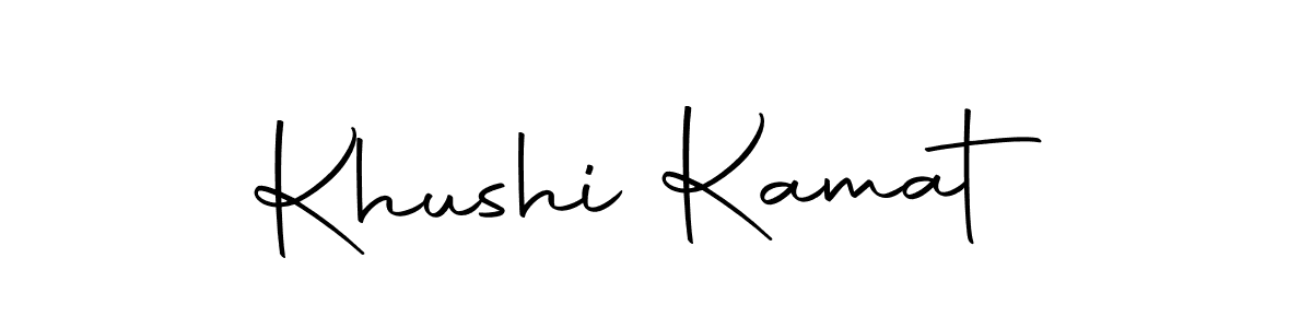 Design your own signature with our free online signature maker. With this signature software, you can create a handwritten (Autography-DOLnW) signature for name Khushi Kamat. Khushi Kamat signature style 10 images and pictures png