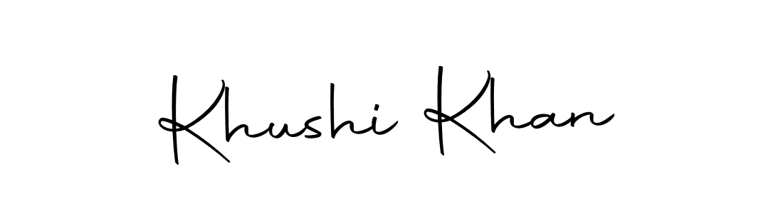 Make a short Khushi Khan signature style. Manage your documents anywhere anytime using Autography-DOLnW. Create and add eSignatures, submit forms, share and send files easily. Khushi Khan signature style 10 images and pictures png