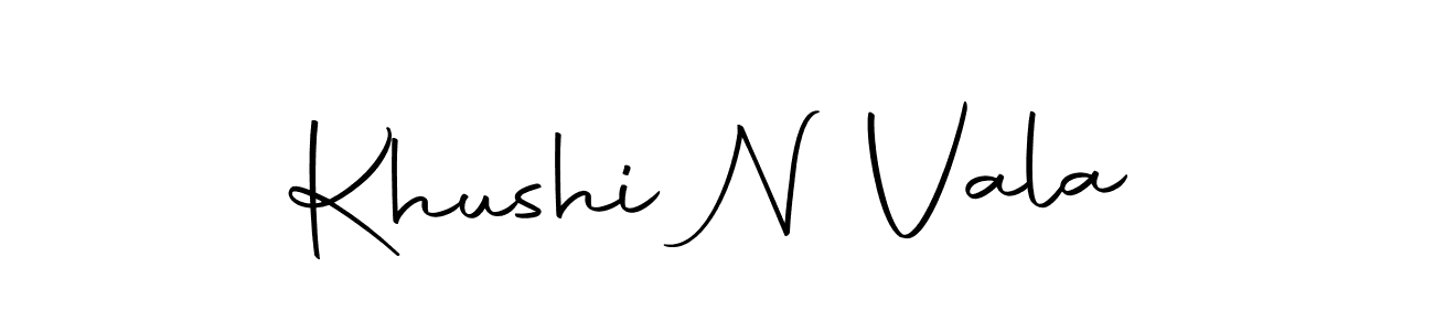 Use a signature maker to create a handwritten signature online. With this signature software, you can design (Autography-DOLnW) your own signature for name Khushi N Vala. Khushi N Vala signature style 10 images and pictures png