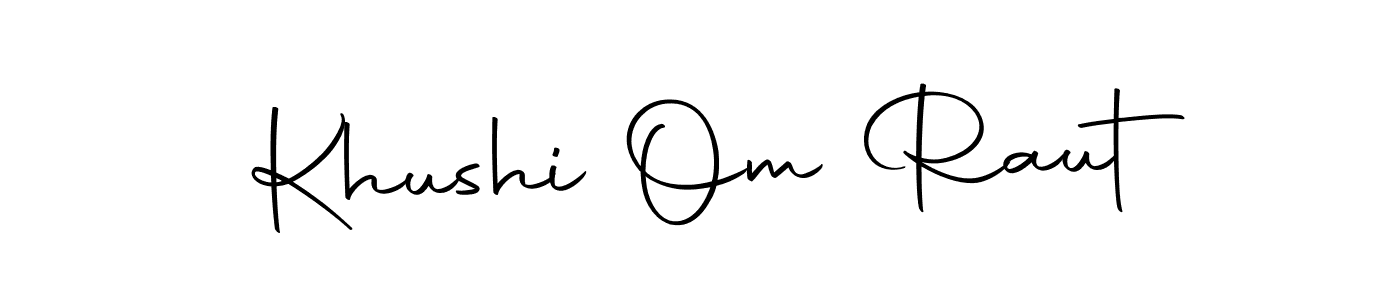 How to make Khushi Om Raut signature? Autography-DOLnW is a professional autograph style. Create handwritten signature for Khushi Om Raut name. Khushi Om Raut signature style 10 images and pictures png