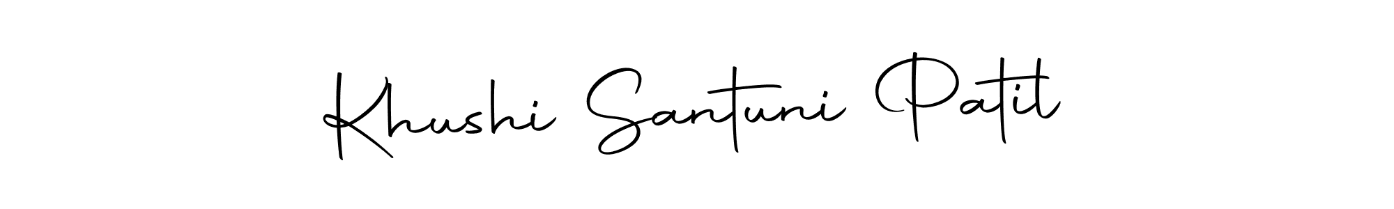 Create a beautiful signature design for name Khushi Santuni Patil. With this signature (Autography-DOLnW) fonts, you can make a handwritten signature for free. Khushi Santuni Patil signature style 10 images and pictures png