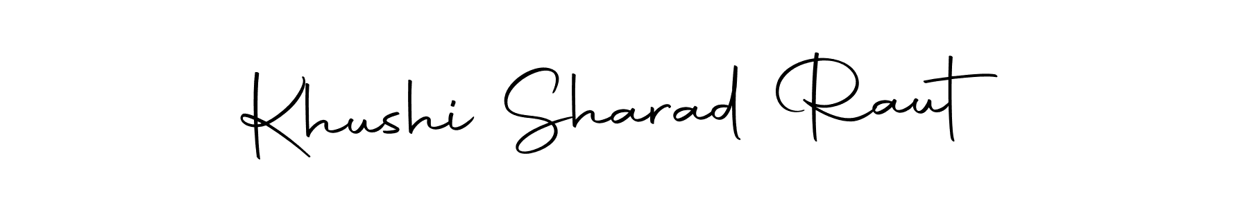 Make a beautiful signature design for name Khushi Sharad Raut. Use this online signature maker to create a handwritten signature for free. Khushi Sharad Raut signature style 10 images and pictures png
