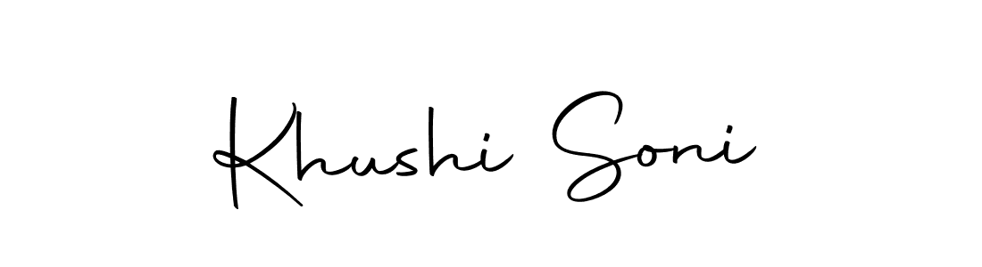 Khushi Soni stylish signature style. Best Handwritten Sign (Autography-DOLnW) for my name. Handwritten Signature Collection Ideas for my name Khushi Soni. Khushi Soni signature style 10 images and pictures png