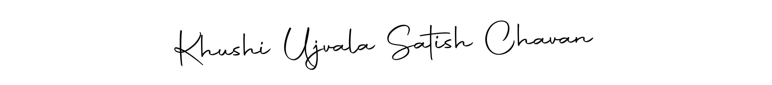 Make a beautiful signature design for name Khushi Ujvala Satish Chavan. Use this online signature maker to create a handwritten signature for free. Khushi Ujvala Satish Chavan signature style 10 images and pictures png