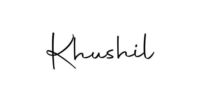 You should practise on your own different ways (Autography-DOLnW) to write your name (Khushil) in signature. don't let someone else do it for you. Khushil signature style 10 images and pictures png