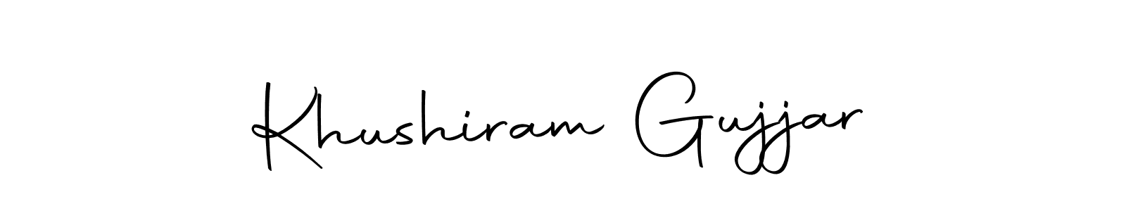 Make a beautiful signature design for name Khushiram Gujjar. Use this online signature maker to create a handwritten signature for free. Khushiram Gujjar signature style 10 images and pictures png