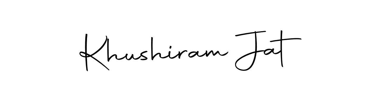 How to make Khushiram Jat name signature. Use Autography-DOLnW style for creating short signs online. This is the latest handwritten sign. Khushiram Jat signature style 10 images and pictures png