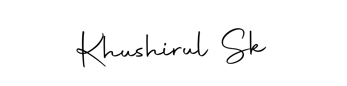 You can use this online signature creator to create a handwritten signature for the name Khushirul Sk. This is the best online autograph maker. Khushirul Sk signature style 10 images and pictures png