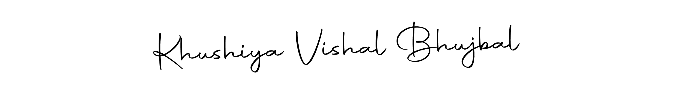 How to make Khushiya Vishal Bhujbal name signature. Use Autography-DOLnW style for creating short signs online. This is the latest handwritten sign. Khushiya Vishal Bhujbal signature style 10 images and pictures png