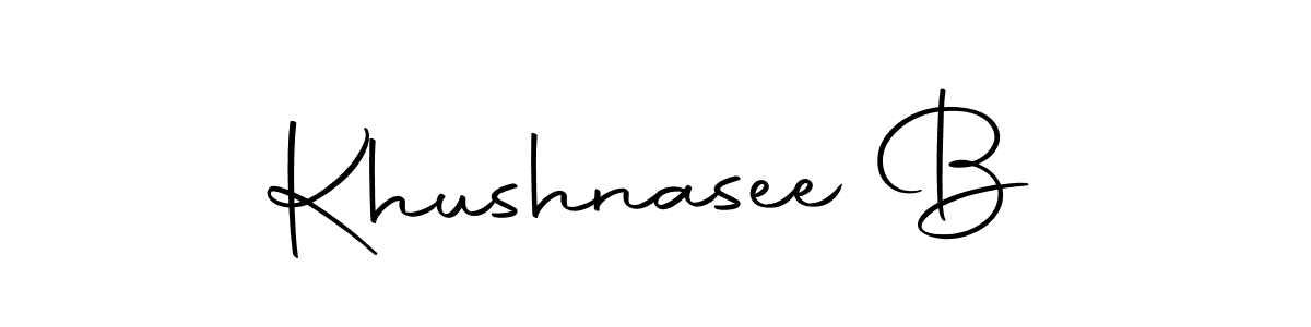 Make a short Khushnasee B signature style. Manage your documents anywhere anytime using Autography-DOLnW. Create and add eSignatures, submit forms, share and send files easily. Khushnasee B signature style 10 images and pictures png