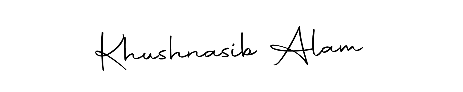 Create a beautiful signature design for name Khushnasib Alam. With this signature (Autography-DOLnW) fonts, you can make a handwritten signature for free. Khushnasib Alam signature style 10 images and pictures png