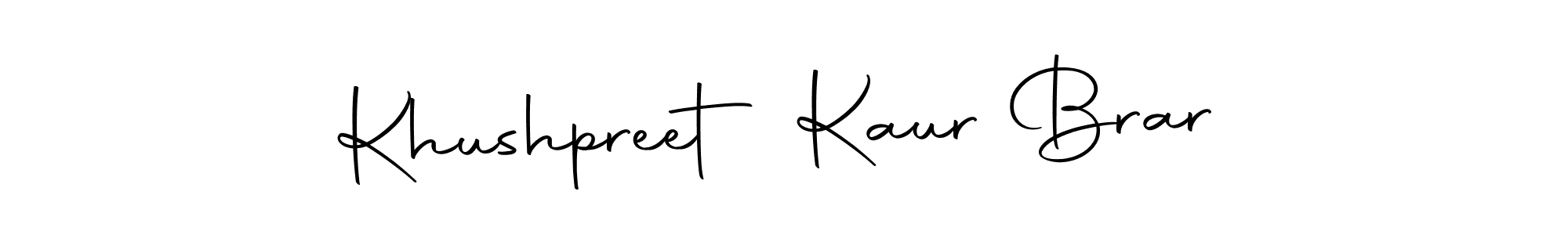 You should practise on your own different ways (Autography-DOLnW) to write your name (Khushpreet Kaur Brar) in signature. don't let someone else do it for you. Khushpreet Kaur Brar signature style 10 images and pictures png