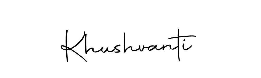 Make a beautiful signature design for name Khushvanti. With this signature (Autography-DOLnW) style, you can create a handwritten signature for free. Khushvanti signature style 10 images and pictures png
