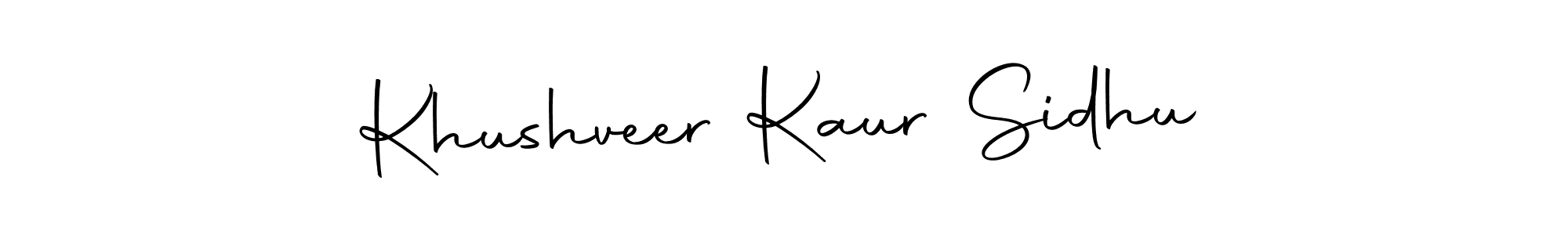 Make a beautiful signature design for name Khushveer Kaur Sidhu. With this signature (Autography-DOLnW) style, you can create a handwritten signature for free. Khushveer Kaur Sidhu signature style 10 images and pictures png