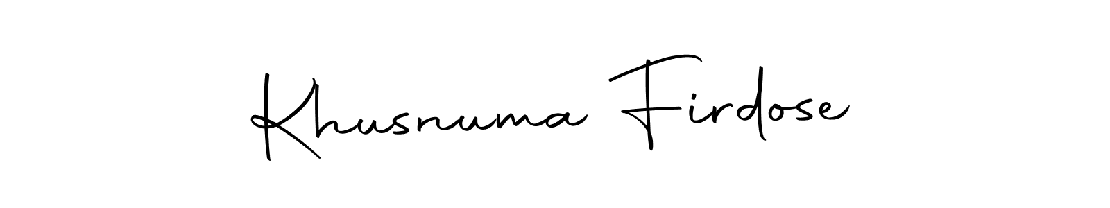 Design your own signature with our free online signature maker. With this signature software, you can create a handwritten (Autography-DOLnW) signature for name Khusnuma Firdose. Khusnuma Firdose signature style 10 images and pictures png