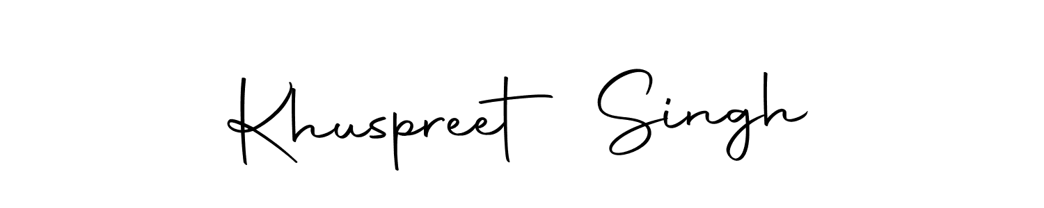 How to make Khuspreet Singh name signature. Use Autography-DOLnW style for creating short signs online. This is the latest handwritten sign. Khuspreet Singh signature style 10 images and pictures png