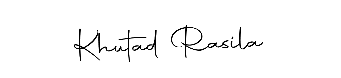 Create a beautiful signature design for name Khutad Rasila. With this signature (Autography-DOLnW) fonts, you can make a handwritten signature for free. Khutad Rasila signature style 10 images and pictures png
