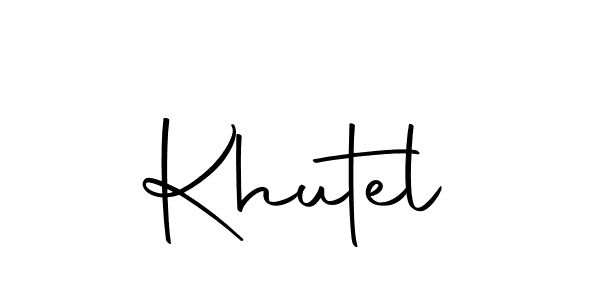 Design your own signature with our free online signature maker. With this signature software, you can create a handwritten (Autography-DOLnW) signature for name Khutel. Khutel signature style 10 images and pictures png