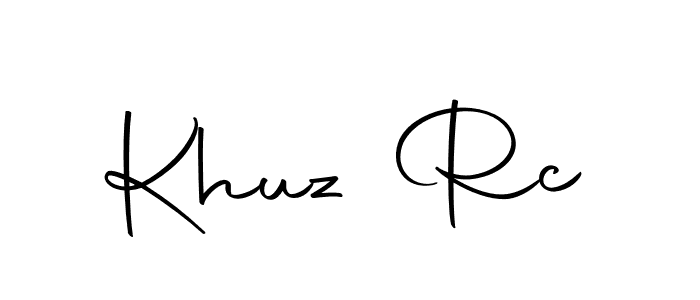 Create a beautiful signature design for name Khuz Rc. With this signature (Autography-DOLnW) fonts, you can make a handwritten signature for free. Khuz Rc signature style 10 images and pictures png