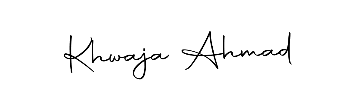 Also we have Khwaja Ahmad name is the best signature style. Create professional handwritten signature collection using Autography-DOLnW autograph style. Khwaja Ahmad signature style 10 images and pictures png