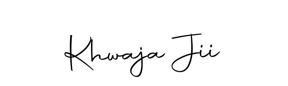 The best way (Autography-DOLnW) to make a short signature is to pick only two or three words in your name. The name Khwaja Jii include a total of six letters. For converting this name. Khwaja Jii signature style 10 images and pictures png