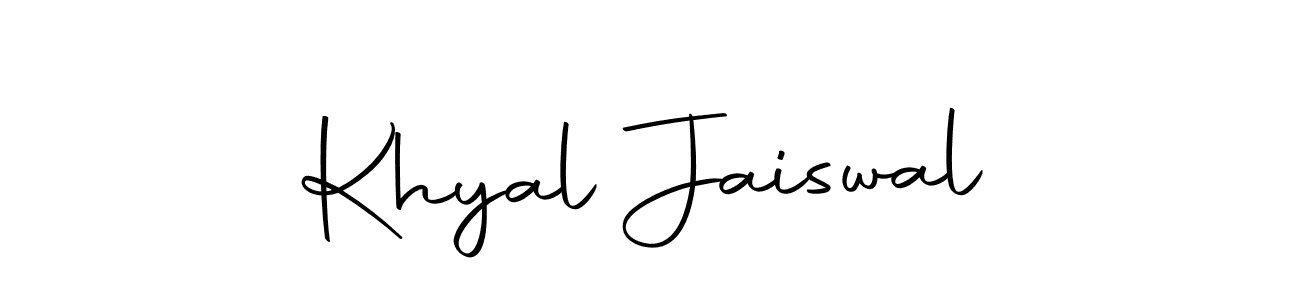 Khyal Jaiswal stylish signature style. Best Handwritten Sign (Autography-DOLnW) for my name. Handwritten Signature Collection Ideas for my name Khyal Jaiswal. Khyal Jaiswal signature style 10 images and pictures png