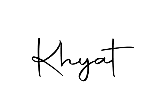 Create a beautiful signature design for name Khyat. With this signature (Autography-DOLnW) fonts, you can make a handwritten signature for free. Khyat signature style 10 images and pictures png