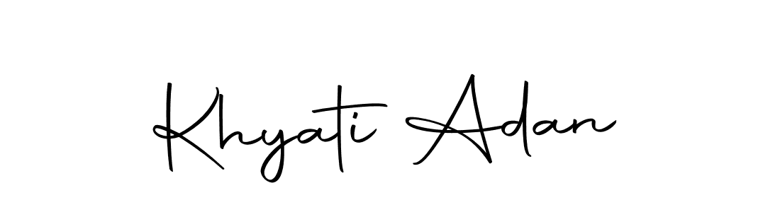 Use a signature maker to create a handwritten signature online. With this signature software, you can design (Autography-DOLnW) your own signature for name Khyati Adan. Khyati Adan signature style 10 images and pictures png