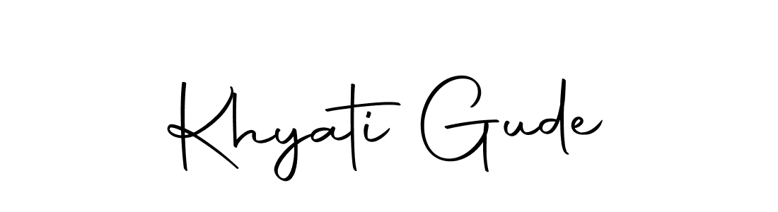 Here are the top 10 professional signature styles for the name Khyati Gude. These are the best autograph styles you can use for your name. Khyati Gude signature style 10 images and pictures png