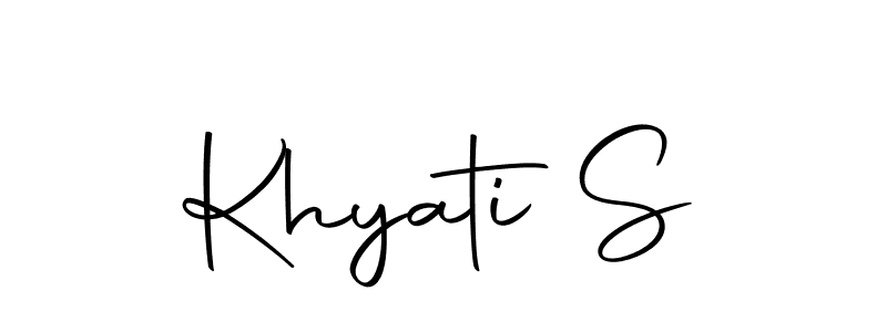 Make a beautiful signature design for name Khyati S. Use this online signature maker to create a handwritten signature for free. Khyati S signature style 10 images and pictures png