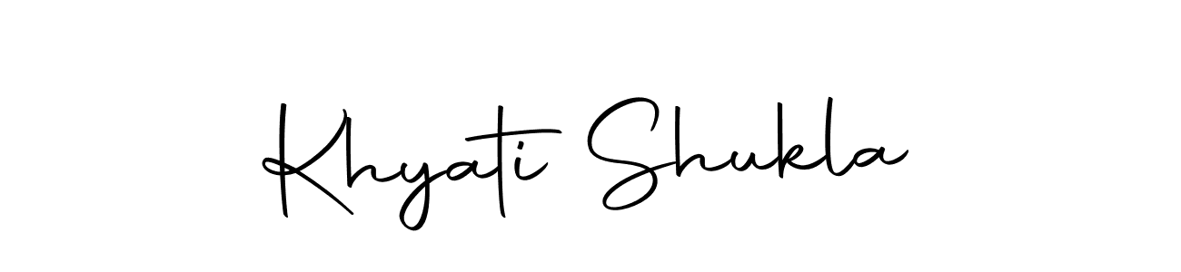 Make a beautiful signature design for name Khyati Shukla. With this signature (Autography-DOLnW) style, you can create a handwritten signature for free. Khyati Shukla signature style 10 images and pictures png