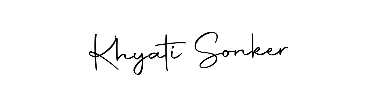Autography-DOLnW is a professional signature style that is perfect for those who want to add a touch of class to their signature. It is also a great choice for those who want to make their signature more unique. Get Khyati Sonker name to fancy signature for free. Khyati Sonker signature style 10 images and pictures png