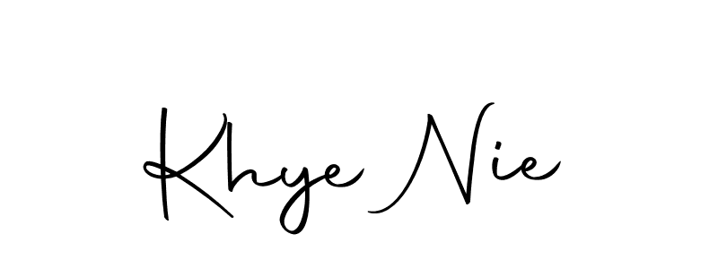 Design your own signature with our free online signature maker. With this signature software, you can create a handwritten (Autography-DOLnW) signature for name Khye Nie. Khye Nie signature style 10 images and pictures png