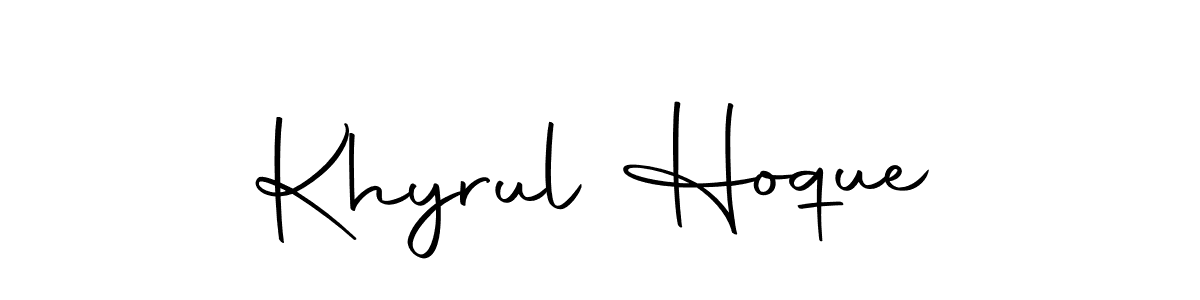 Make a beautiful signature design for name Khyrul Hoque. With this signature (Autography-DOLnW) style, you can create a handwritten signature for free. Khyrul Hoque signature style 10 images and pictures png