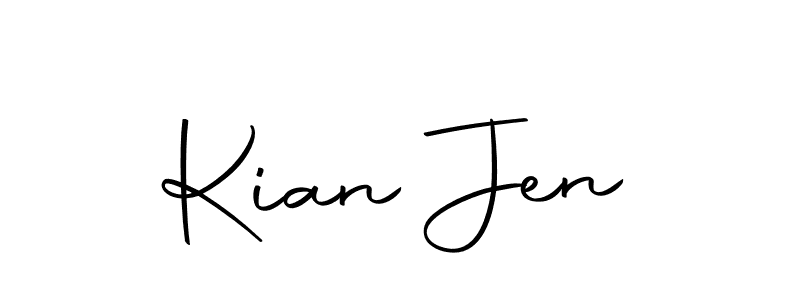 The best way (Autography-DOLnW) to make a short signature is to pick only two or three words in your name. The name Kian Jen include a total of six letters. For converting this name. Kian Jen signature style 10 images and pictures png