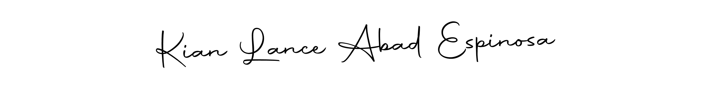 Create a beautiful signature design for name Kian Lance Abad Espinosa. With this signature (Autography-DOLnW) fonts, you can make a handwritten signature for free. Kian Lance Abad Espinosa signature style 10 images and pictures png