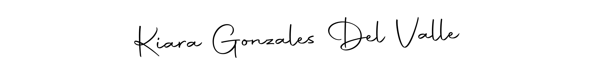 How to make Kiara Gonzales Del Valle name signature. Use Autography-DOLnW style for creating short signs online. This is the latest handwritten sign. Kiara Gonzales Del Valle signature style 10 images and pictures png